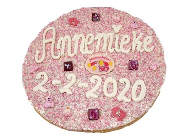 Beschuit roze/wit